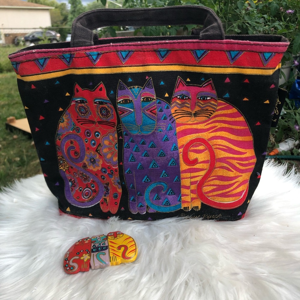 Canvas zippered bag only, laurel burch
